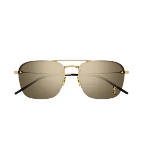 Saint Laurent Monogram Women's Brown Square Sunglasses