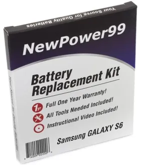 Samsung GALAXY S6 Battery Replacement Kit with Tools, Video Instructions and Extended Life Battery