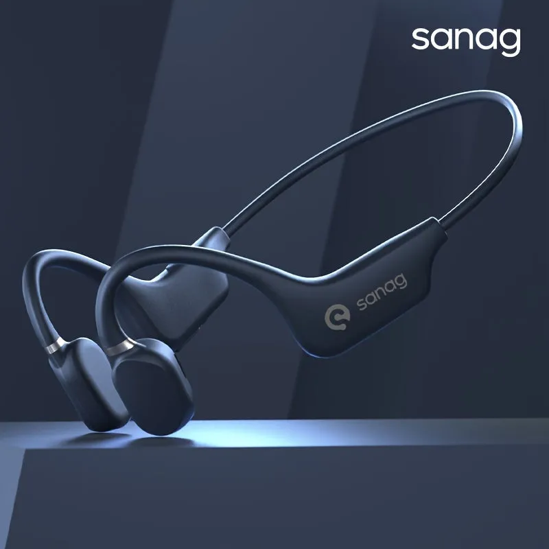 Sanag A5X Bone Conduction Wireless Sport Headphones - Waterproof, Open Ear Design, 3D Stereo Sound