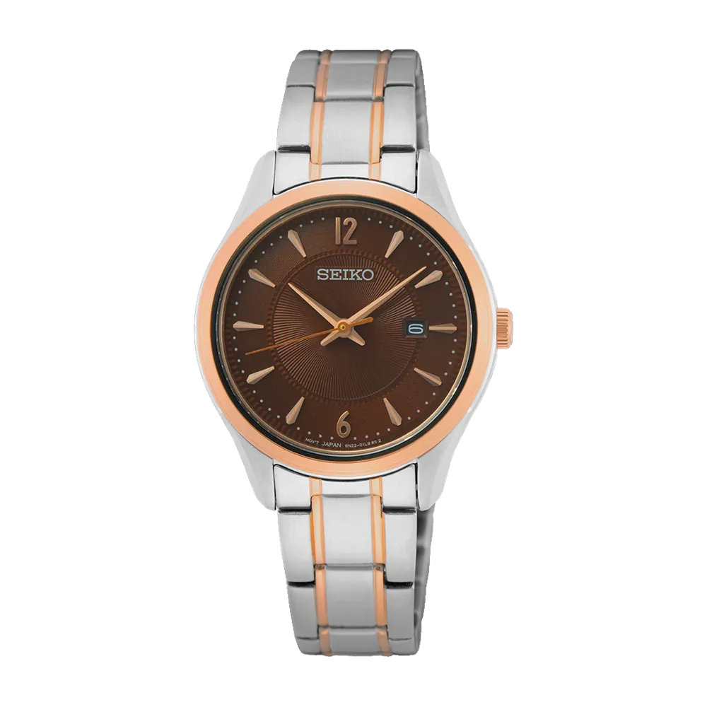 Seiko Daywear Two Tone Ladies Watch SUR476P