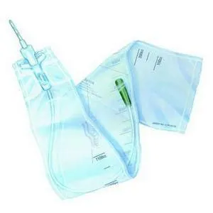 Self-Cath Closed System Tapered Tip Coude With Guide Stripe, 14 Fr, 16", 1100 ml Bag