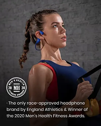 SHOKZ OpenRun Mini (AfterShokz Aeropex Mini) -Bone Conduction Open-Ear Bluetooth Sport Headphones - Waterproof Wireless Earphones for Workouts and Running - Built-in Mic, with Headband