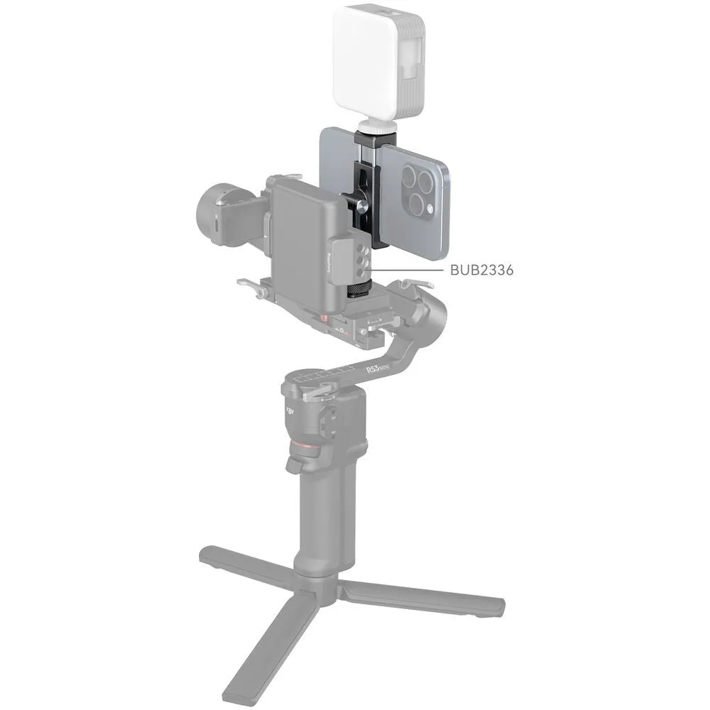 SmallRig Cold Shoe Smartphone Holder with DJI Gimbal Side Mounting Plate for  RS 4, RS 4 Pro, RS 3, RS 3 Pro, RS 3 Mini, RS 2, RS C2, R SC Gimbal Stabilizers | 4301 4382