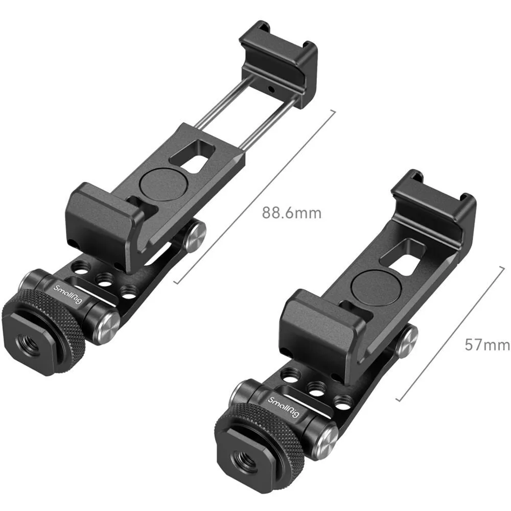 SmallRig Cold Shoe Smartphone Holder with DJI Gimbal Side Mounting Plate for  RS 4, RS 4 Pro, RS 3, RS 3 Pro, RS 3 Mini, RS 2, RS C2, R SC Gimbal Stabilizers | 4301 4382