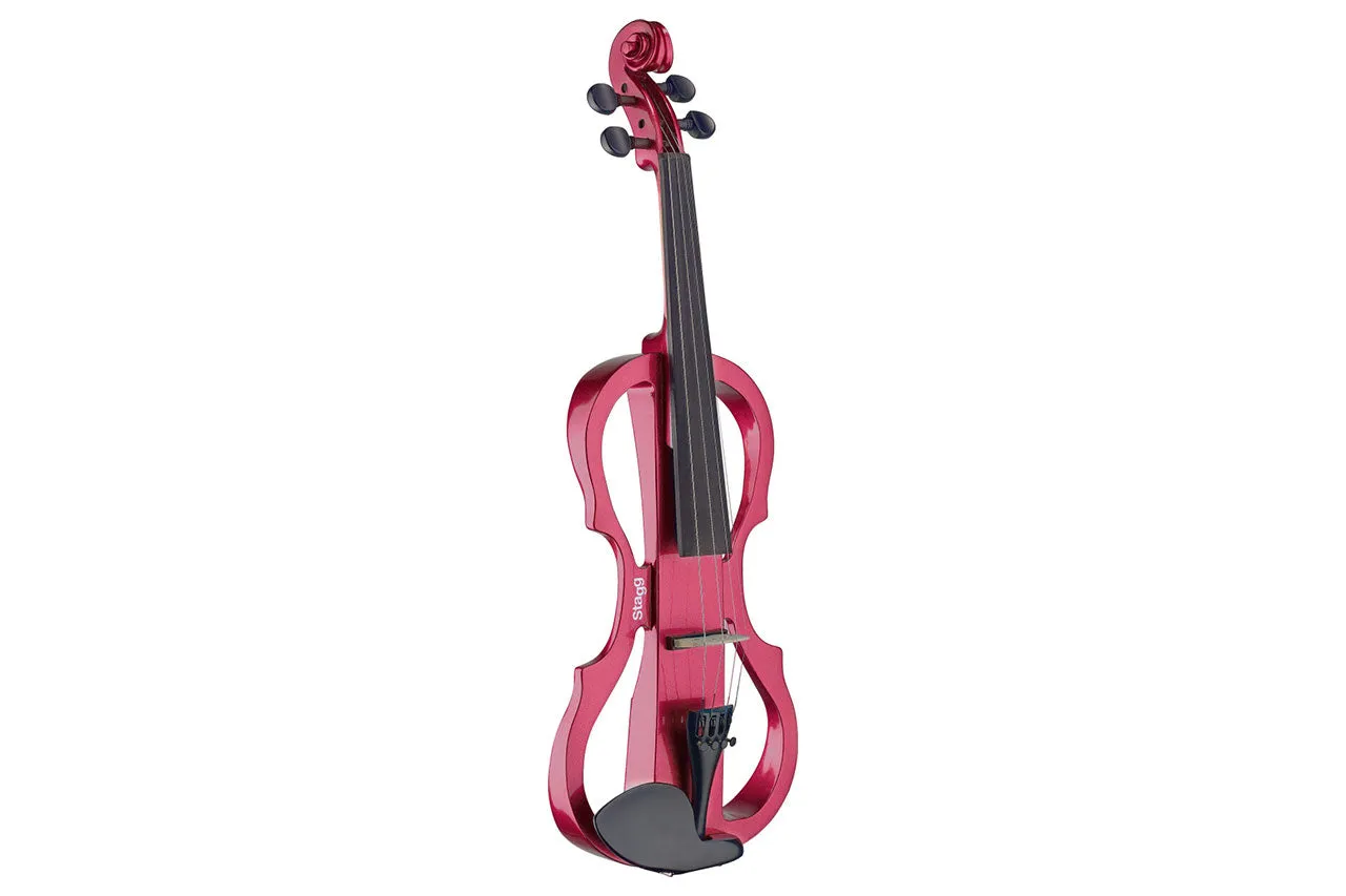 Stagg 4/4 Metallic Red Electric Violin Set