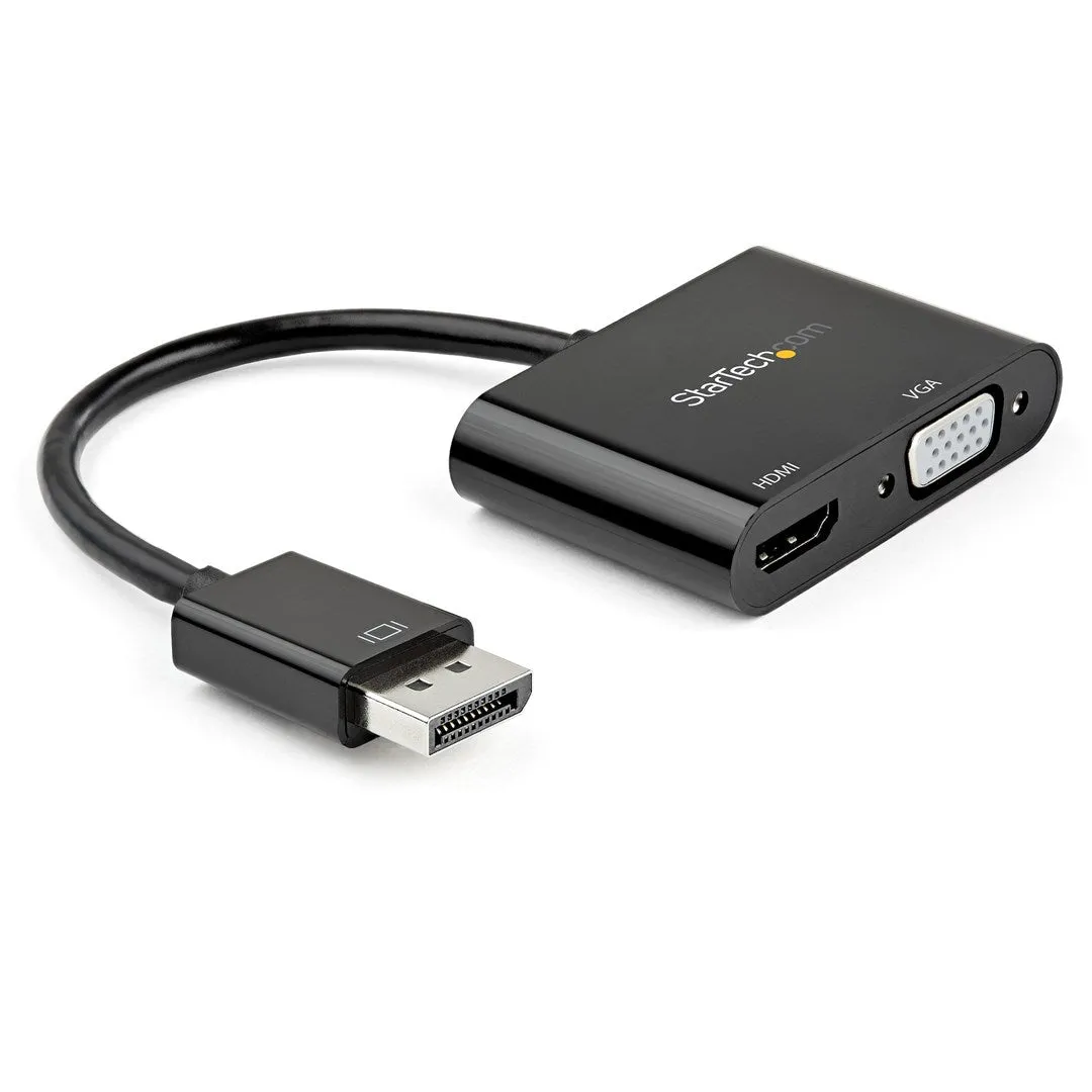 Startech.Com Displayport To Hdmi Vga Adapter - Displayport 1.2 Hbr2 To Hdmi 2.0 (4K 60Hz) Or Vga 1080P Converter Dongle