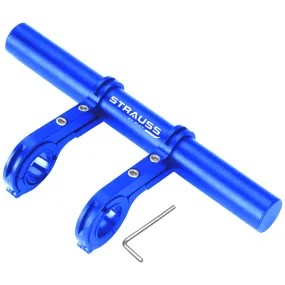 STRAUSS Cycle Handle Bar Extender | Lightweight Durable Bicycle Handle Bar Extension Bracket | Ideal For Holding Motorcycle & E-bike Lamp Speedometer, GPS Phone | Cycling Accessories,(Blue)