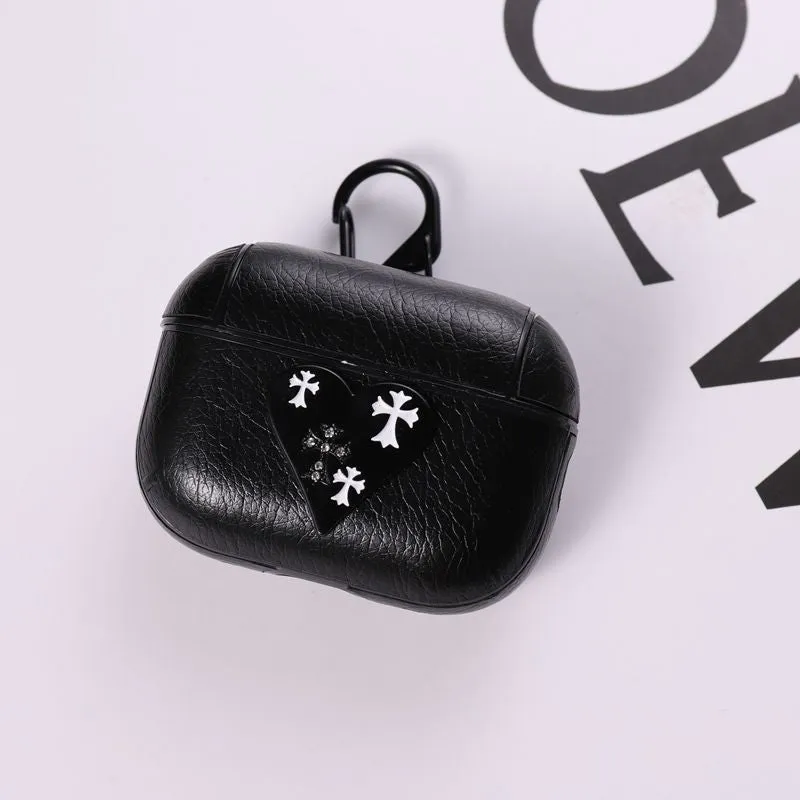 Stylish and Durable Chrome Hearts Leather Airpods Case  For AirPod