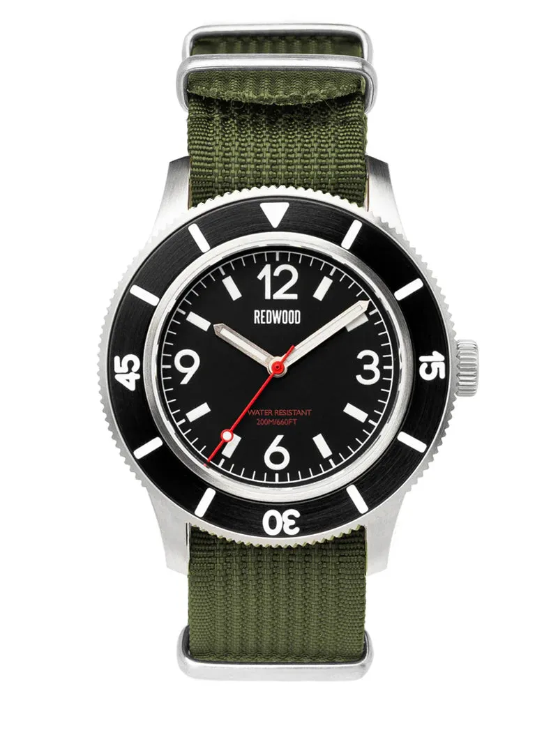 Tactical V3 Black Divers Watch (Solar)