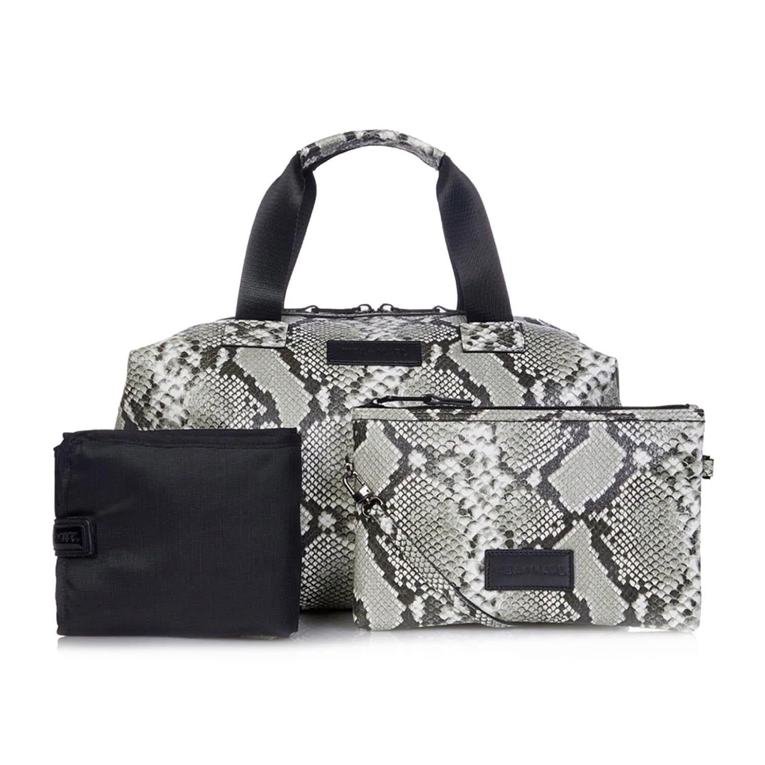 Tiba & Marl, Raf Holdall Tonal Grey Snake Changing Bag