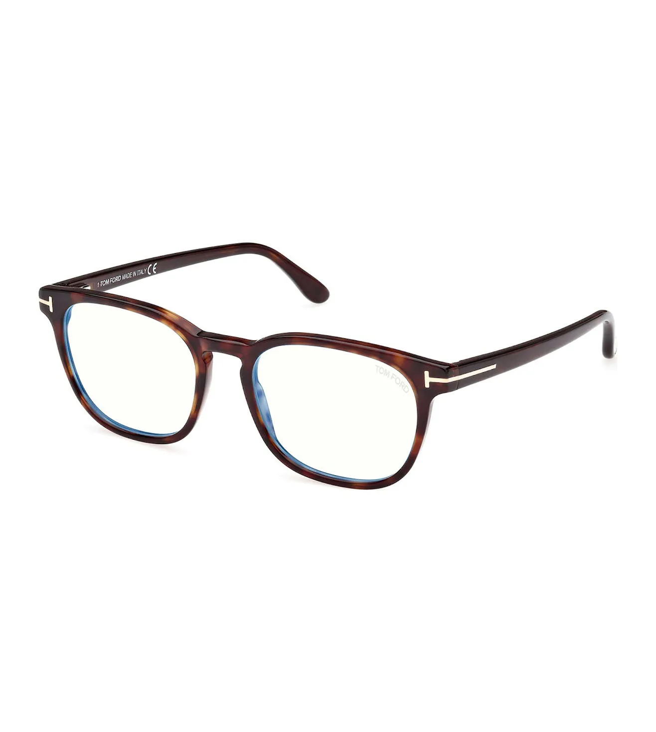 Tom Ford Men's Dark Havana Square Optical Frame