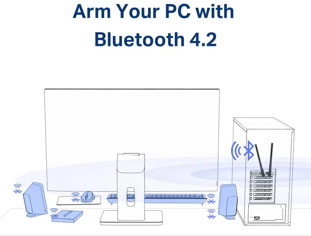 TP-LINK (Archer T5E) AC1200 (300 867) Wireless Dual Band PCI Express Adapter, Bluetooth 4.2