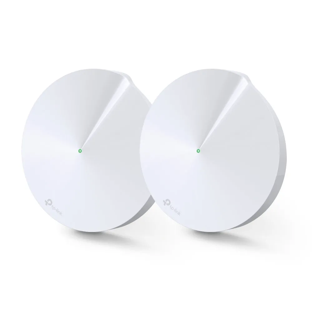 TP-Link Deco M5 (2-Pack) AC1300 Whole Home Mesh Dual Band Wi-Fi System with 867Mbps at 5GHz, 400Mbps at 2.4GHz, Covers Up to 3,800 sq. ft., Connect 100 Devices, Bluetooth 4.2, Router/AP Mode, MU-MIMO, Beamforming, IPv6, Alexa Supported