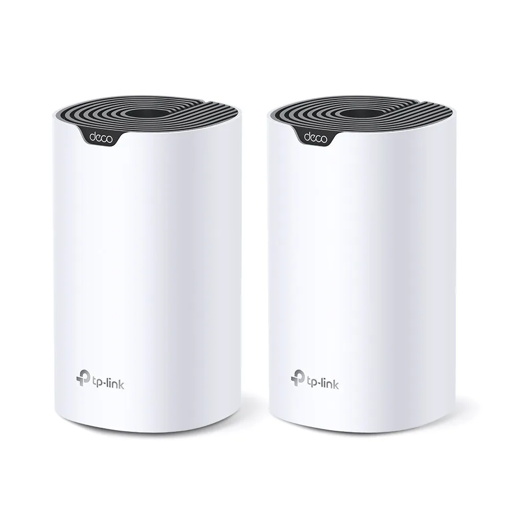 TP-Link Deco S7 AC1900 (3-Pack) Whole Home Mesh Dual Band Wi-Fi System with 1300Mbps at 5GHz, 600Mbps at 2.4GHz, Covers Up to 3,900 sq.ft., Connects over 100 Devices, 3x Gigabit Ports, Router/AP Mode, MU-MIMO, Beamforming, IPv6, Alexa Supported