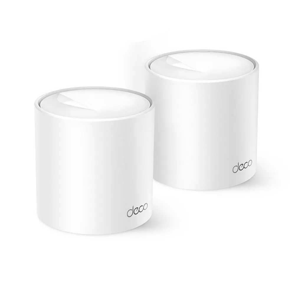 TP-Link Deco X10 (3-Pack) AX1500 WIFI 6 Home Mesh System, Max 520m Wireless Range, 1500Mbps Dual Band 5GHz / 2.4GHz Speeds, AI-Driven, 2x Gigabit ports, OFDMA / MU-MIMO 120 Device Connections, Parental Controls and Mobile App Monitoring