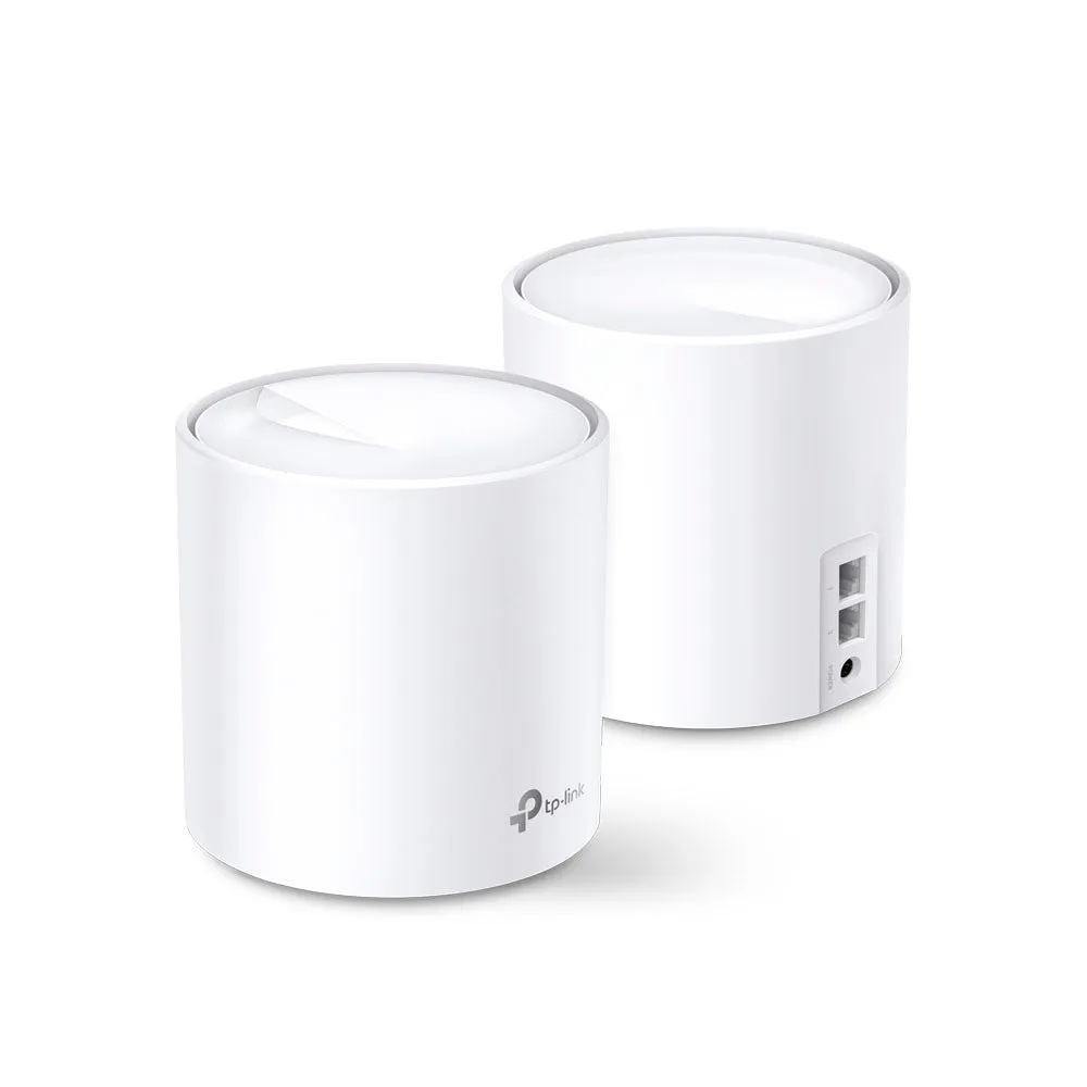 TP-Link Deco X20 AX1800 Whole Home Mesh Dual Band Wi-Fi 6 System with 1201Mbps at 5GHz, 574Mbps at 2.4GHz, Covers Up to 2,200 sq.ft., Connect over 150 Devices, Router/AP Mode, MU-MIMO, Beamforming, WPA3, OFDMA, Alexa Supported