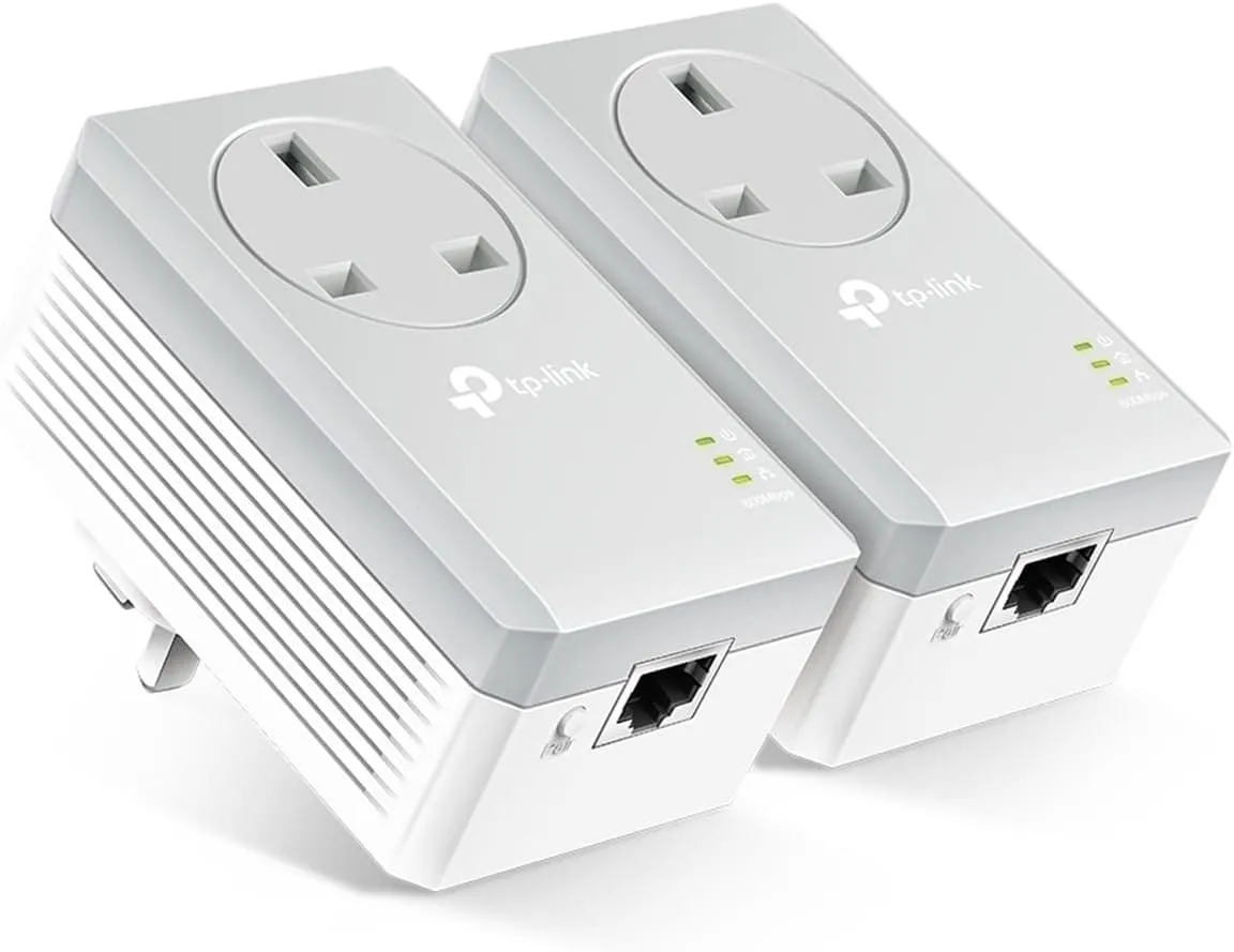 TP-Link TL-PA4010P KIT AV600 Powerline Adapter Starter Kit with Pass-Through