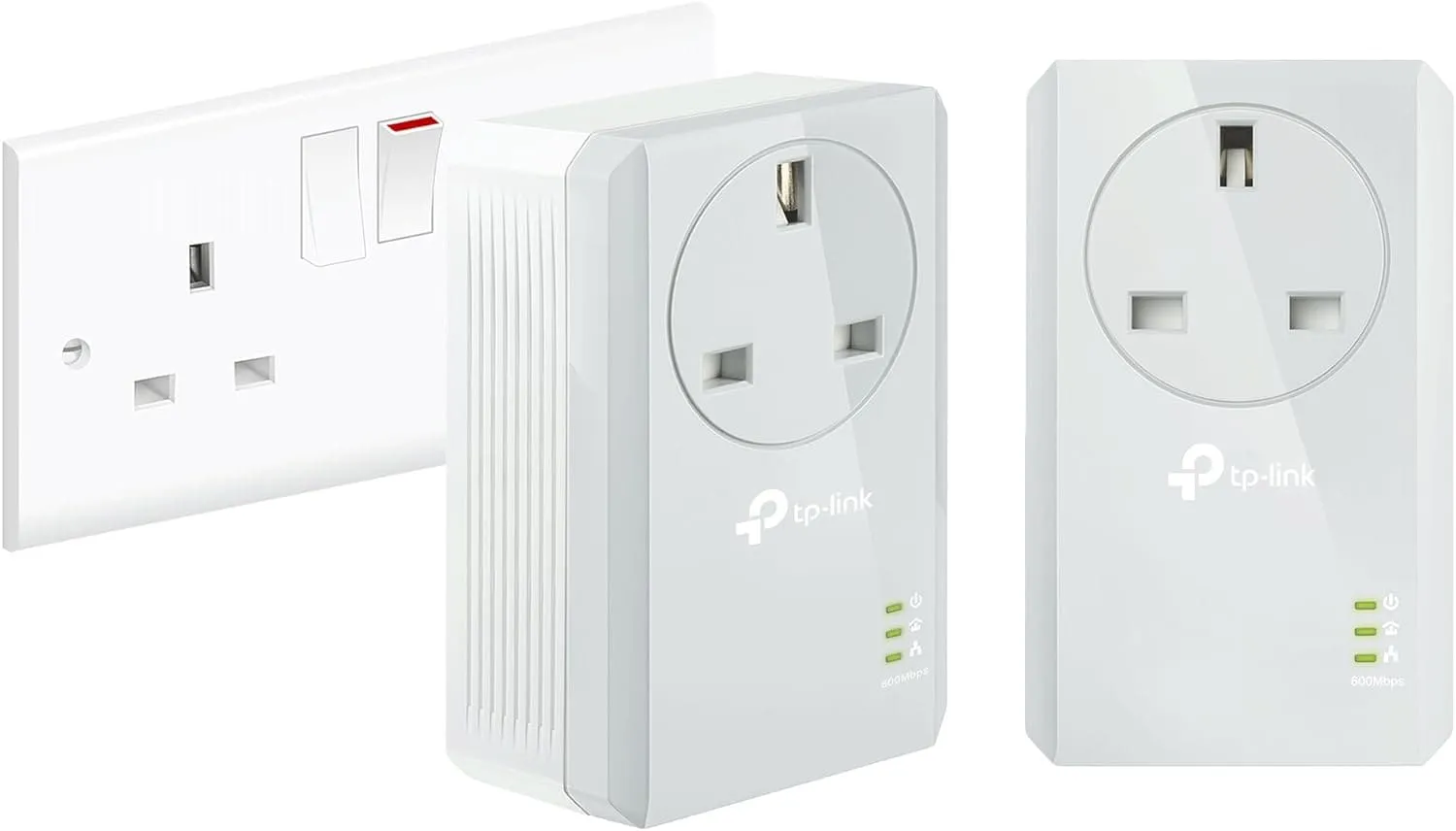 TP-Link TL-PA4010P KIT AV600 Powerline Adapter Starter Kit with Pass-Through