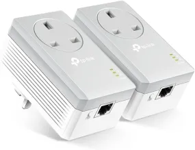 TP-Link TL-PA4010P KIT AV600 Powerline Adapter Starter Kit with Pass-Through