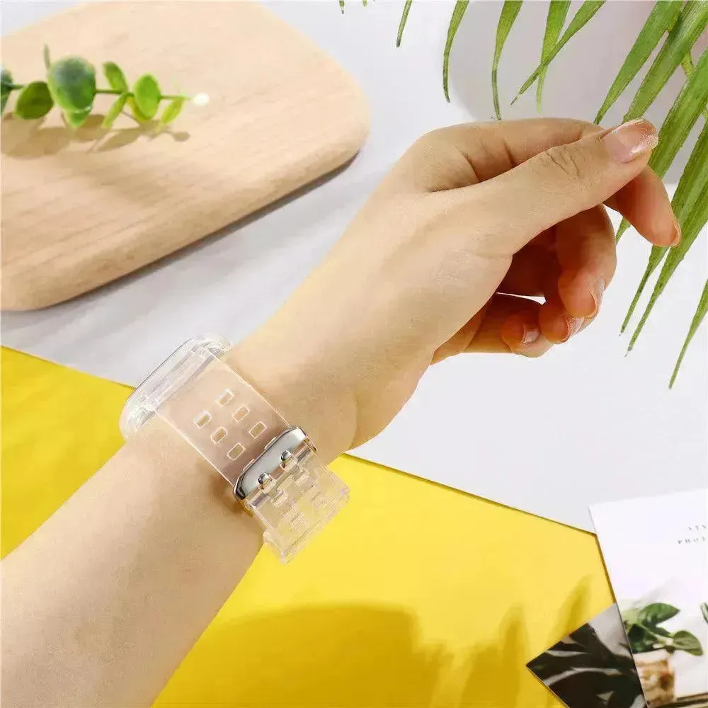 Transparent TPU Protective Candy Glacier One Smart Watch Strap Watch Band