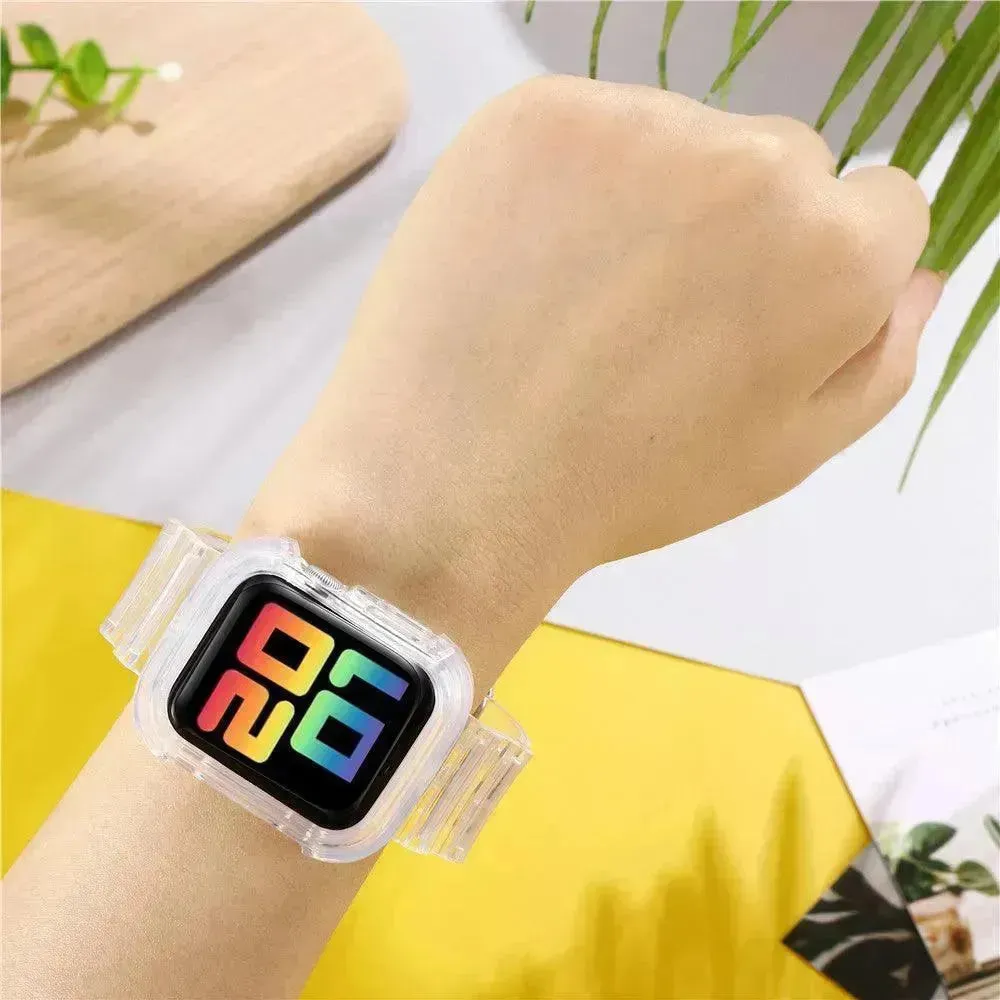 Transparent TPU Protective Candy Glacier One Smart Watch Strap Watch Band