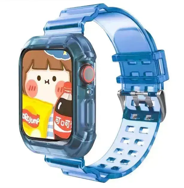 Transparent TPU Protective Candy Glacier One Smart Watch Strap Watch Band