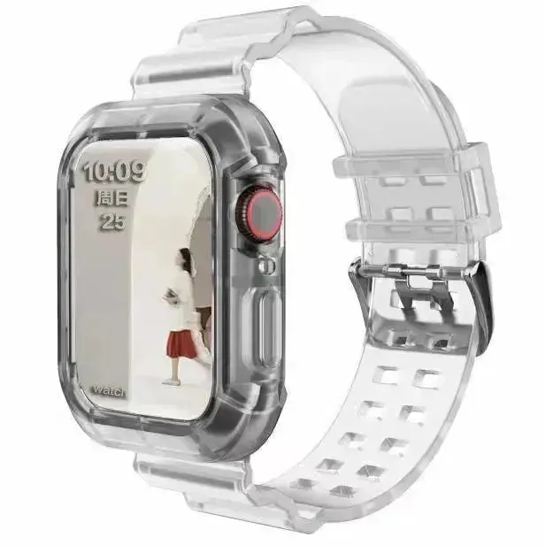 Transparent TPU Protective Candy Glacier One Smart Watch Strap Watch Band