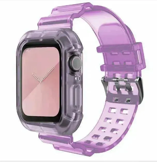 Transparent TPU Protective Candy Glacier One Smart Watch Strap Watch Band