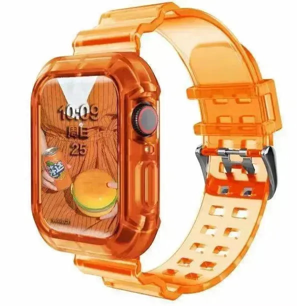 Transparent TPU Protective Candy Glacier One Smart Watch Strap Watch Band