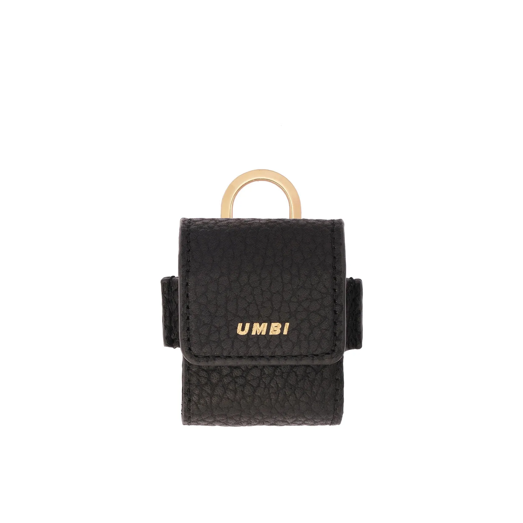 UMBI Personalized Leather AirPods Bag - Black