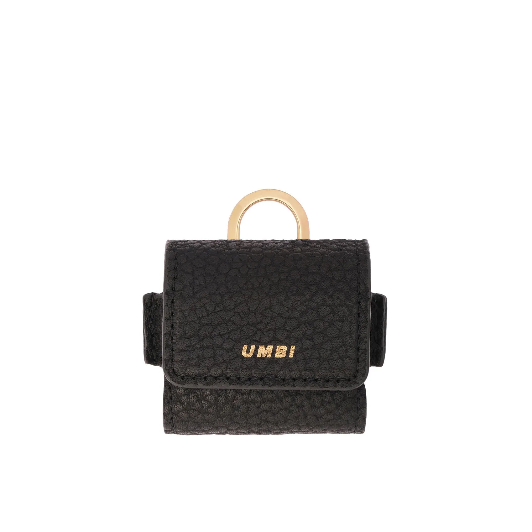 UMBI Personalized Leather AirPods Bag - Black