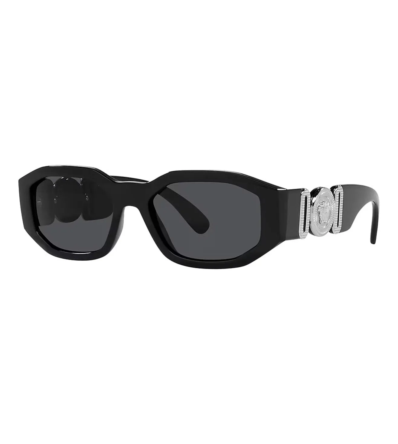 Versace Unisex Dark Grey Geometric Sunglasses