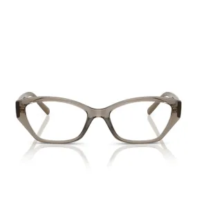 Vogue Women's Transparent Brown Cat-Eye Optical Frame