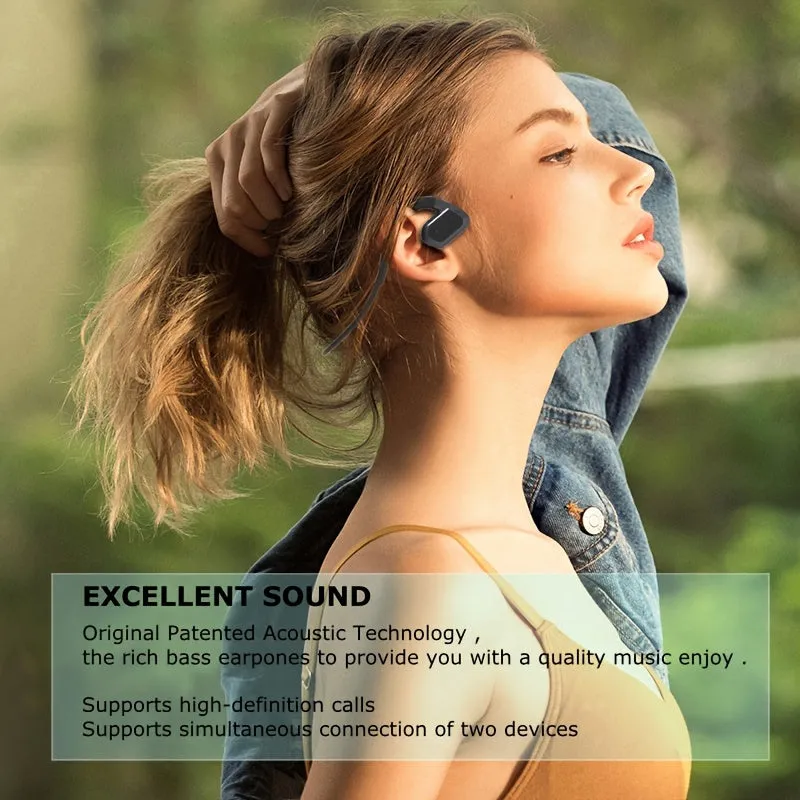 Waterproof Swimming Headphones With MP3 Player 32G Memory, Bone Conduction Headphones Wireless 5.3 Open Ear Headset