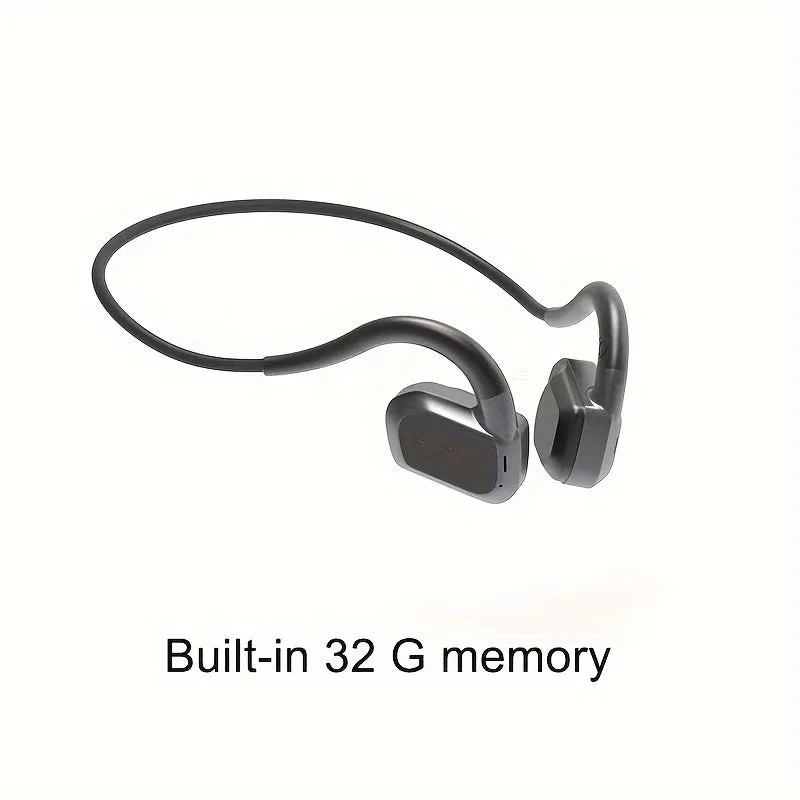 Waterproof Swimming Headphones With MP3 Player 32G Memory, Bone Conduction Headphones Wireless 5.3 Open Ear Headset