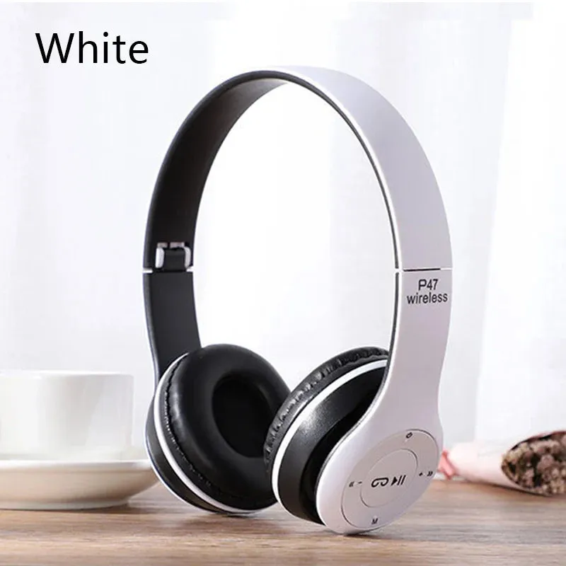 Wireless Headphones Bluetooth Compatible 5.0 P47 Headphones with Memory TF Card Foldable Headphones for iPhone Android Huawei