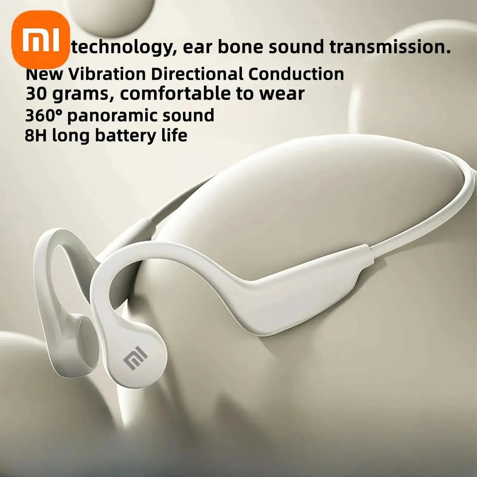 Xiaomi S3 Bone Conduction Earphone Waterproof Wireless Bluetooth Headset Non-In-Ear Extra Long Battery Life Headphone