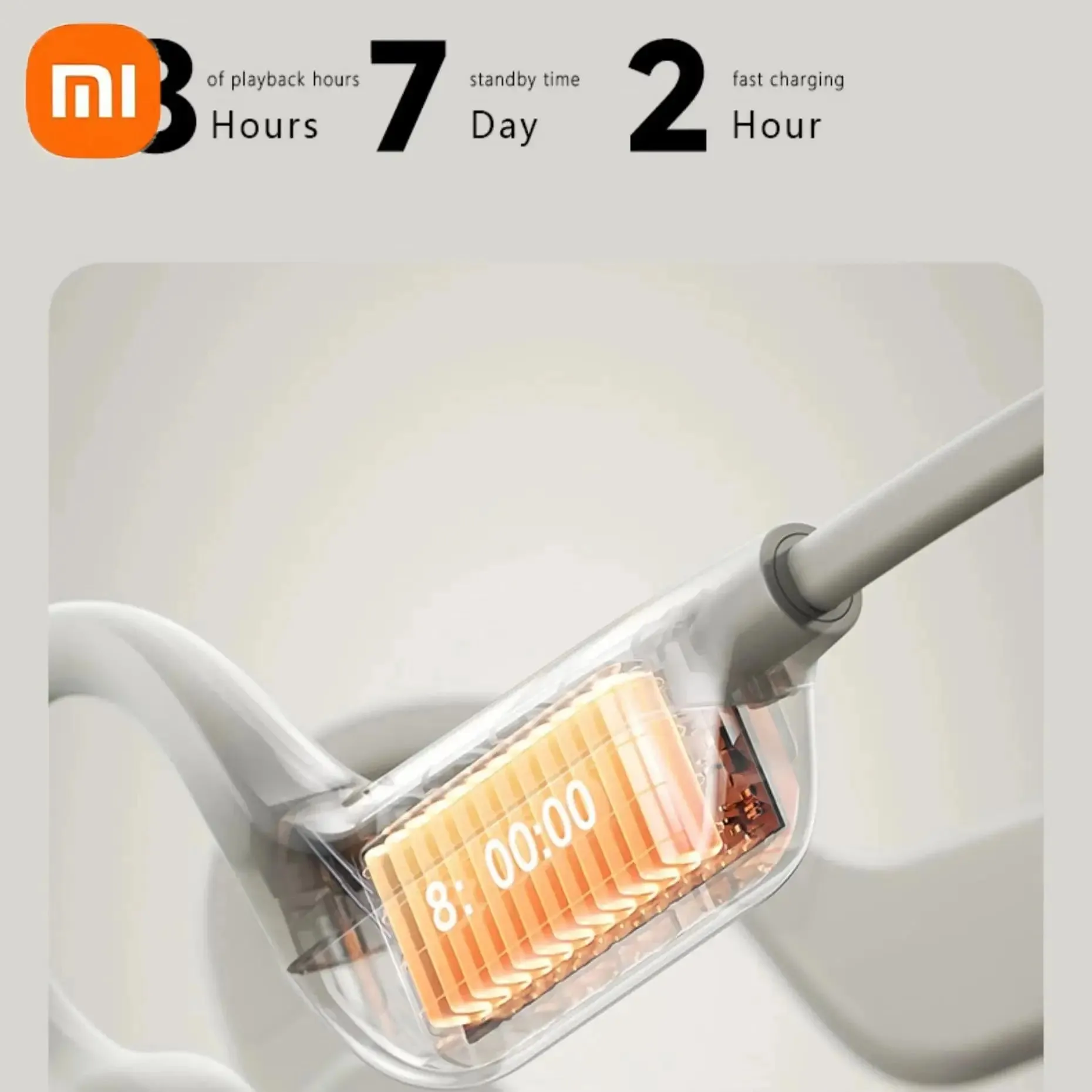 Xiaomi S3 Bone Conduction Earphone Waterproof Wireless Bluetooth Headset Non-In-Ear Extra Long Battery Life Headphone