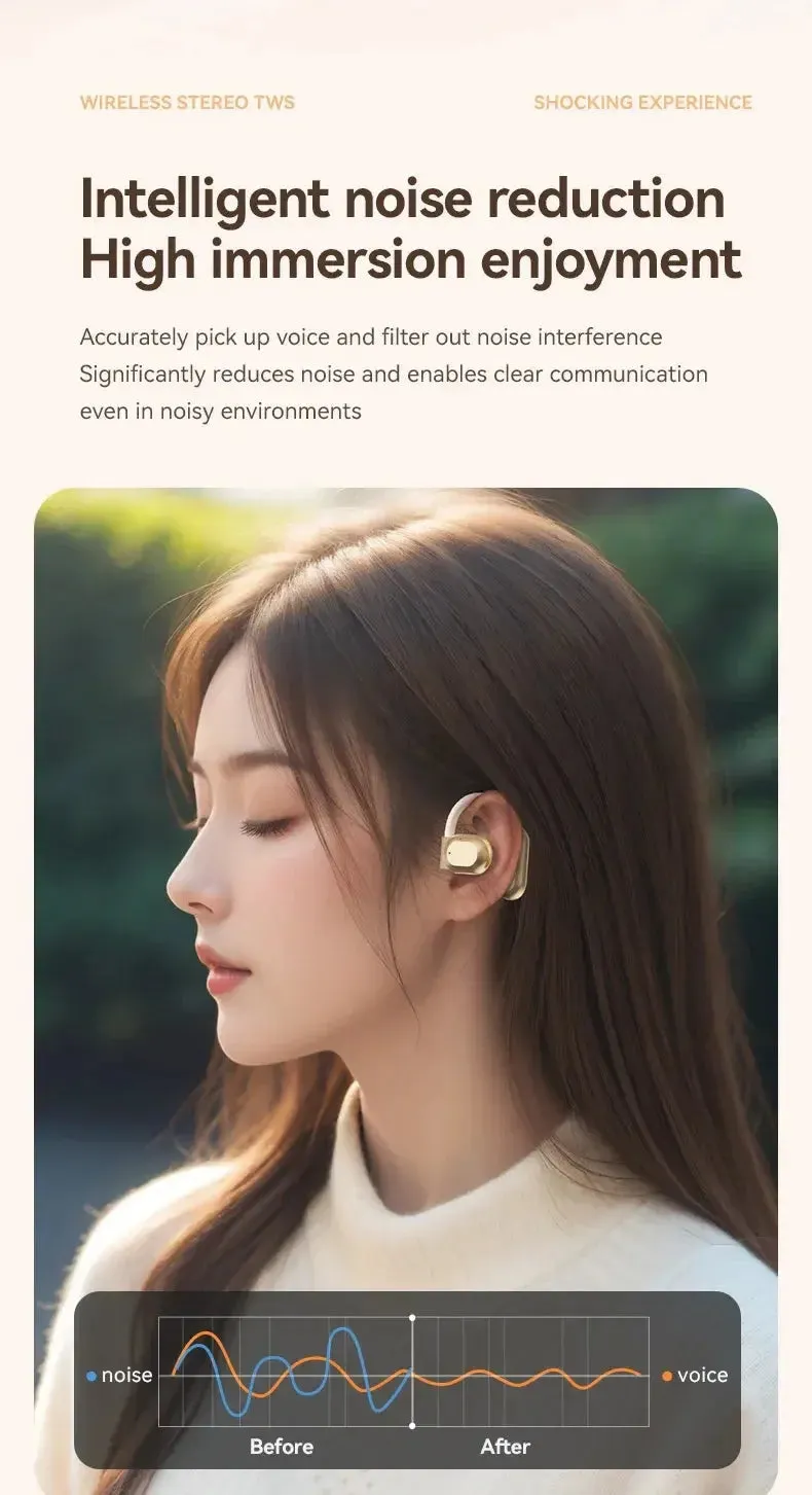 Xiaomi Wireless Earphones Earhook HIFI Bluetooth 5.3 Running Game Earphones Voice Call with Digital Display Microphone